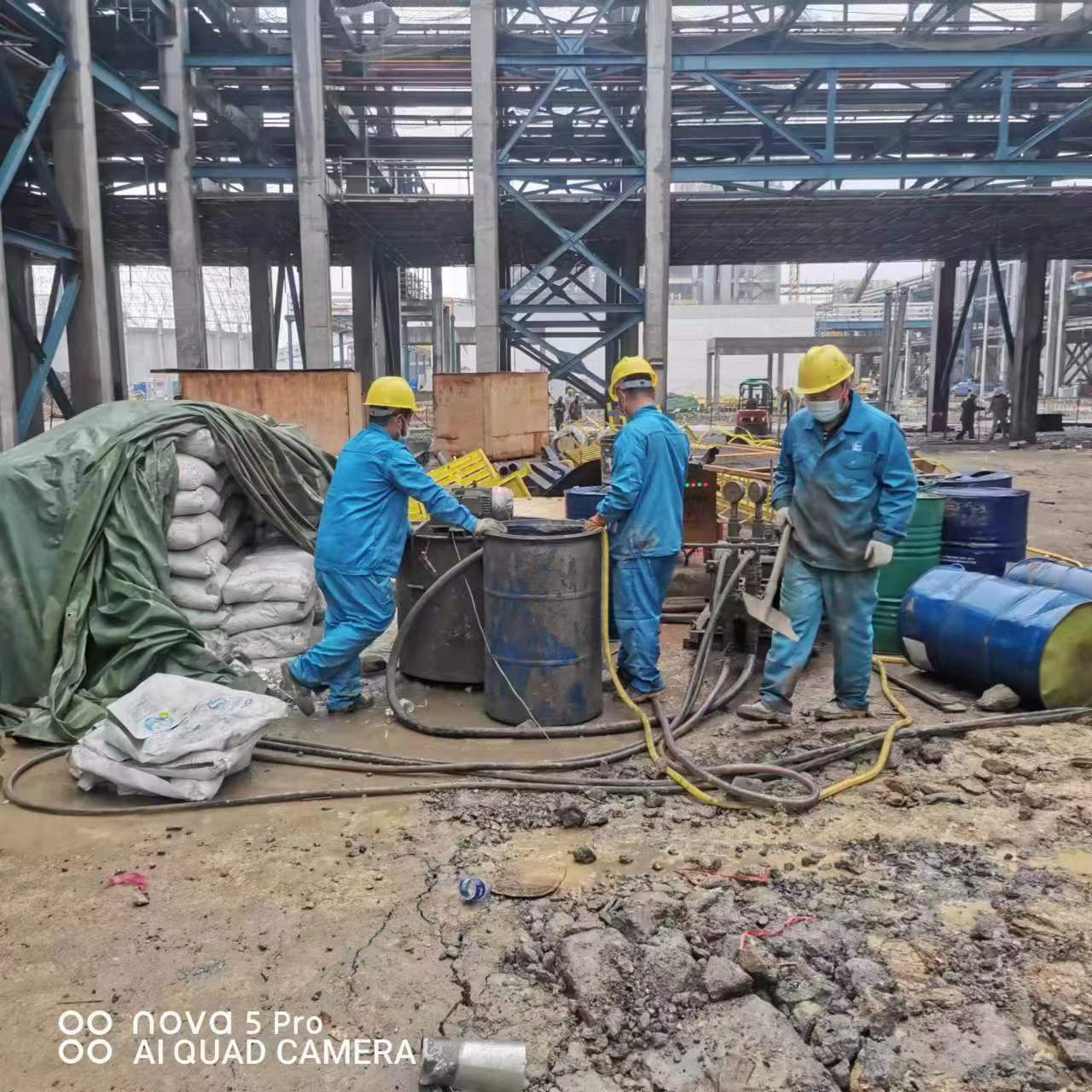 铁门关设备基础下沉沉降注浆加固施工